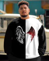 Men’s Big & Tall Colorblock Wings Print Long Sleeve Tee